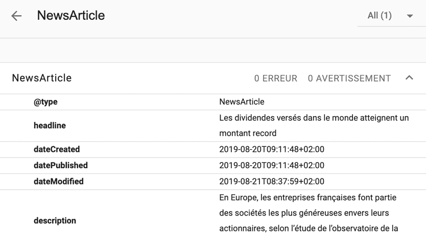 balisage schema.org articles SEO