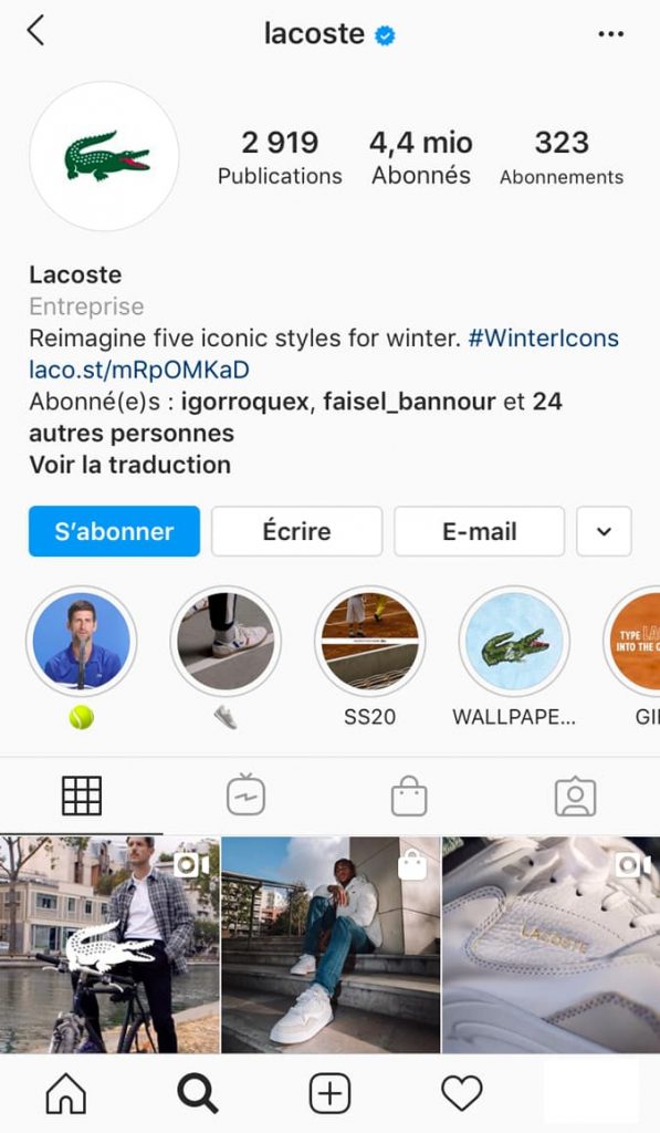 exemple stories permanentes instagram