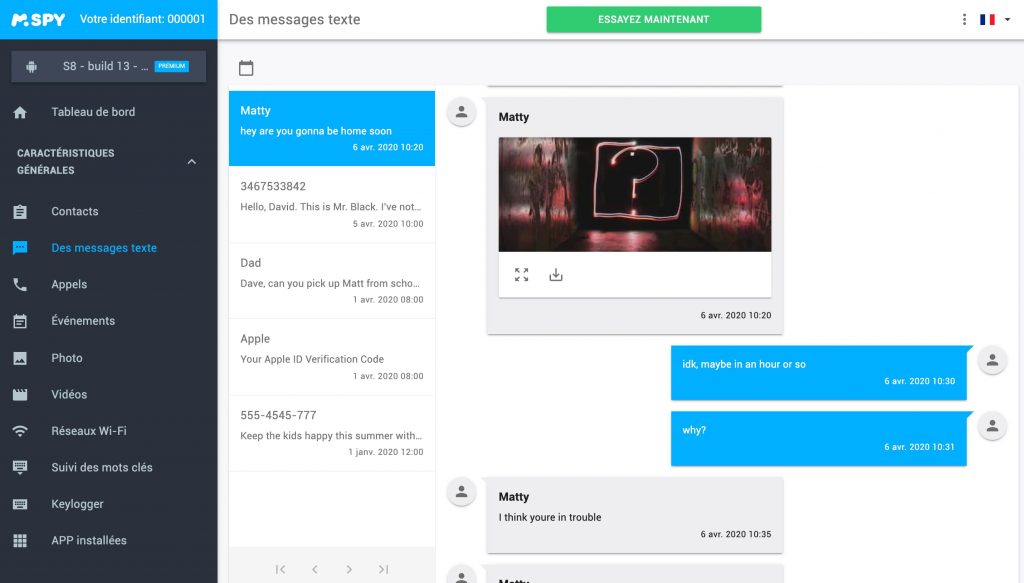application controle parental mspy