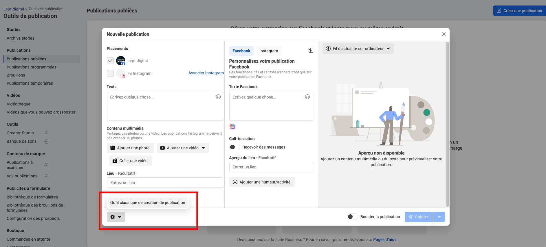 créer sondage page facebook 2021