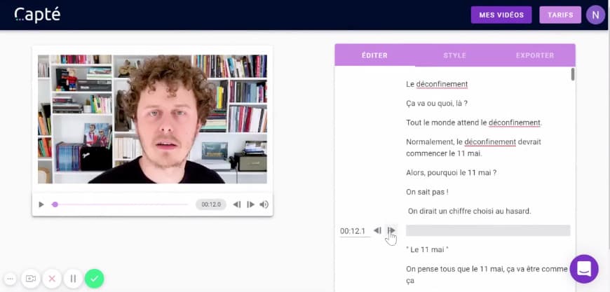 sous-titrer automatiquement video