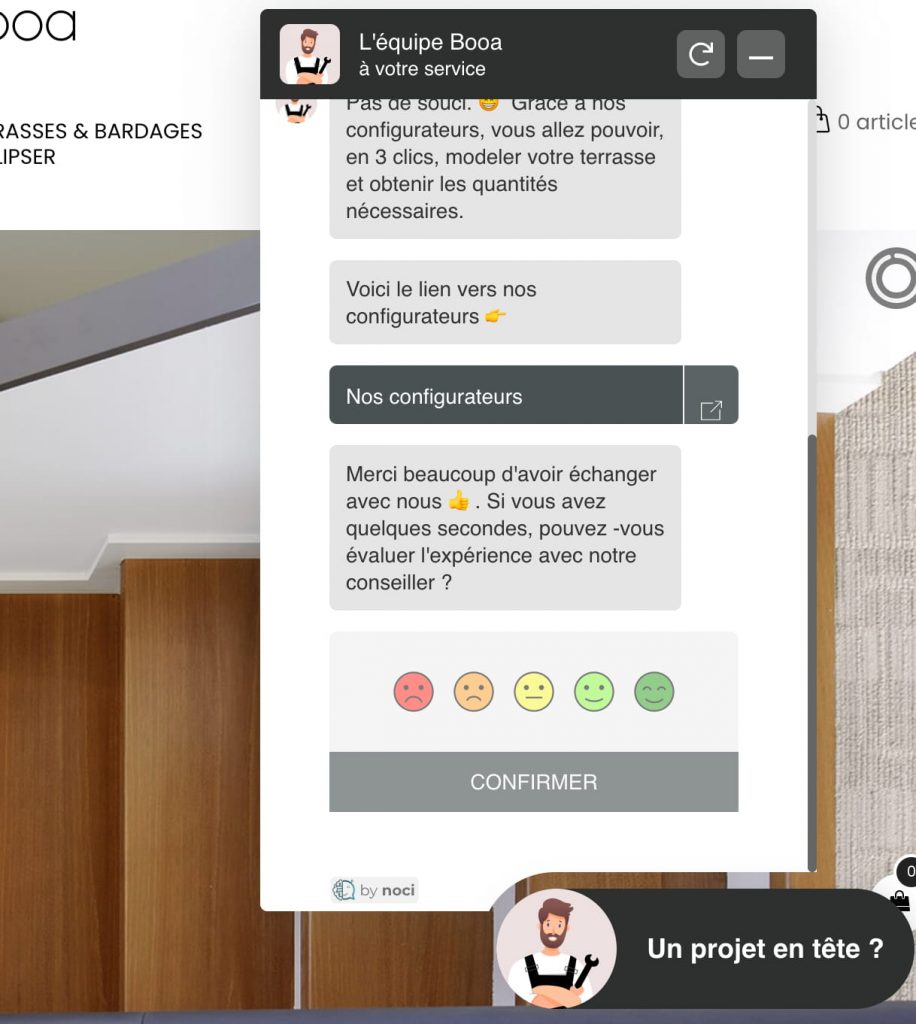 chatbot e-commerce booa noci