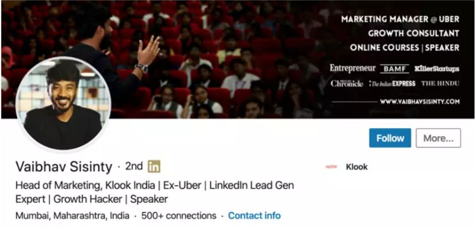 vaibhav sisinty prospection linkedin