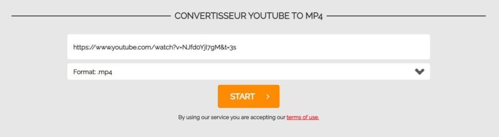 Youtube vers MP4 : Online Video Converter