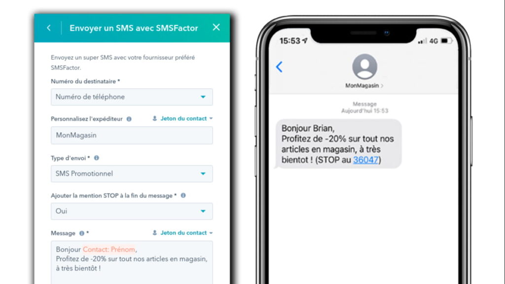 campagne sms hubspot sms factor