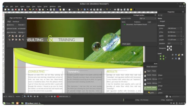Scribus : alternative à Adobe InDesign