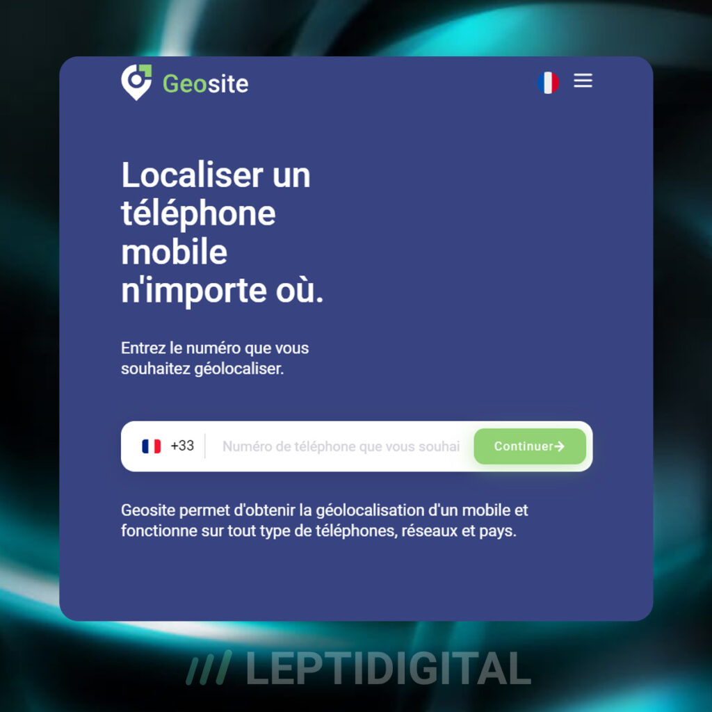Aperçu du site web Geosite