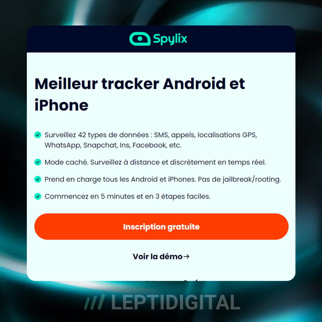 Aperçu du site web Spylix