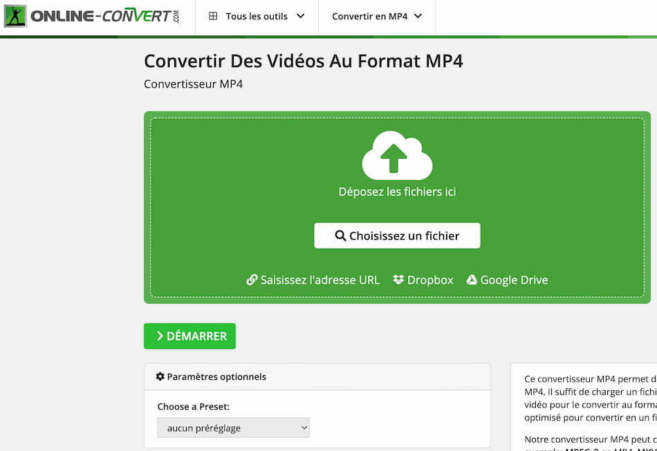 Online Converter - Compression de vidéo en ligne