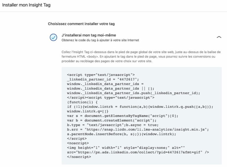 Pixel Linkedin Insight Tag : Pourquoi et Comment l'Installer