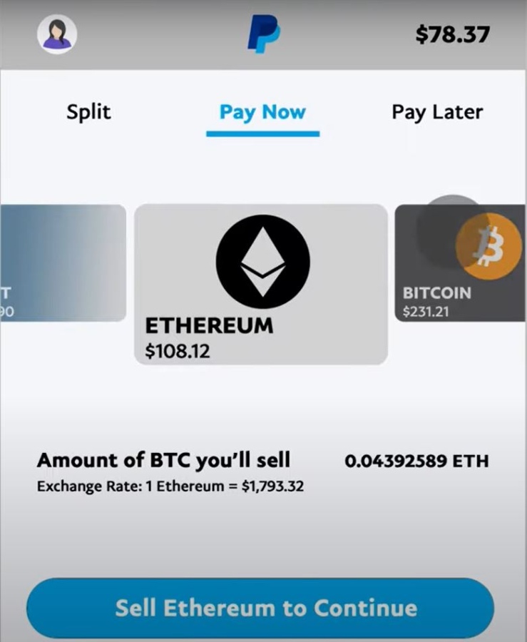 Paiement e-commerce en cryptomonnaie (PayPal)