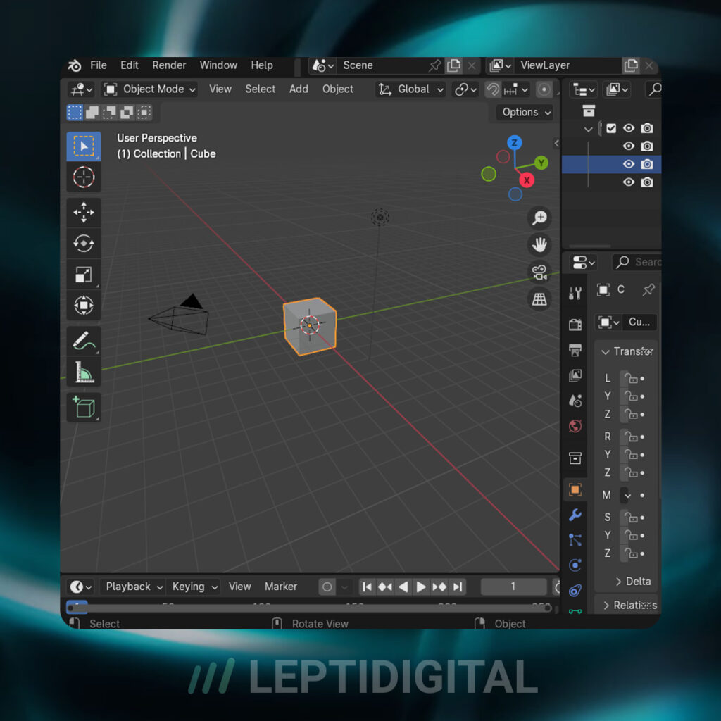 interface de blender