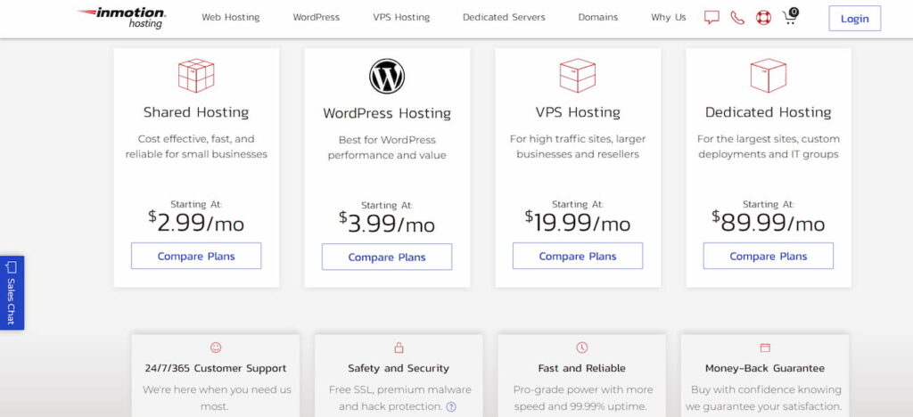 Aperçu de l'Interface d'Accueil Inmotion Hosting