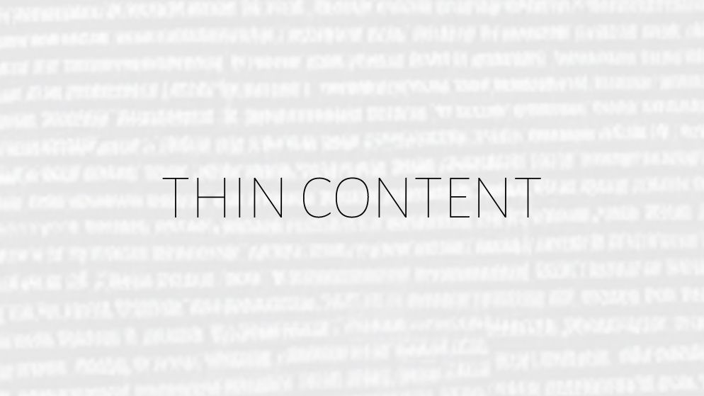 thin content