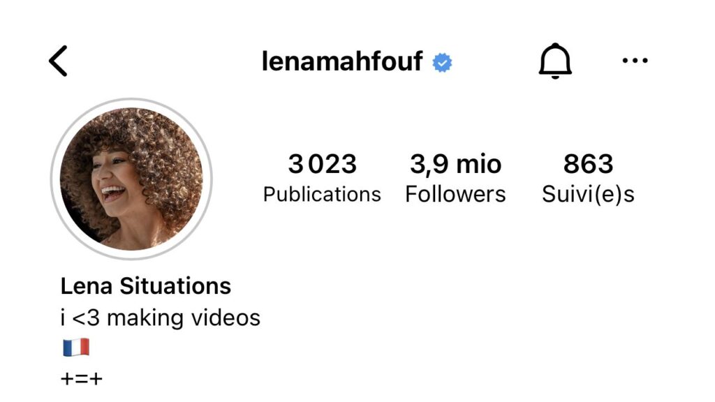 Biographie Instagram Léna Mahfouf