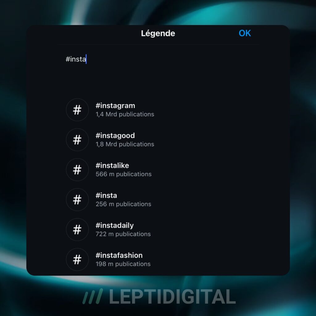 Trouver les meilleurs hashtags directement depuis Insta