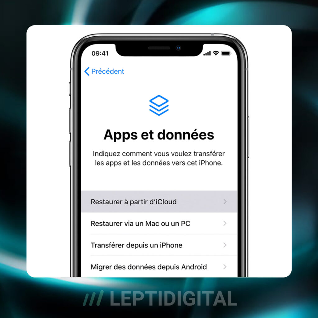 transférer par icloud 