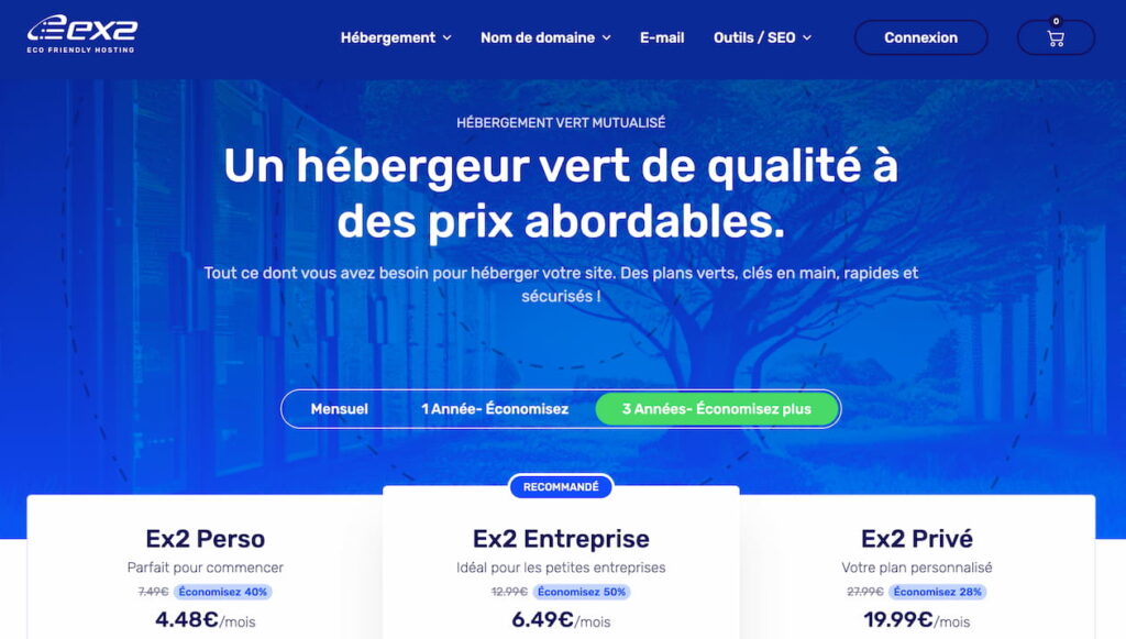 Hébergement web écologique Ex2