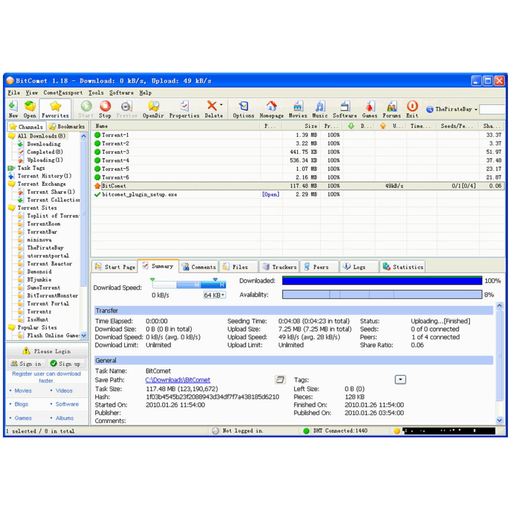 Interface BitComet