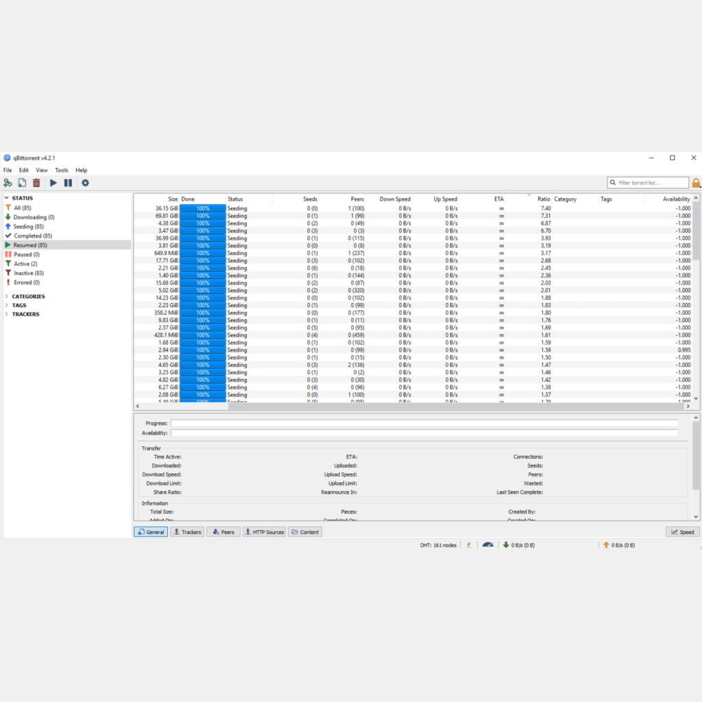 Interface Qbittorrent