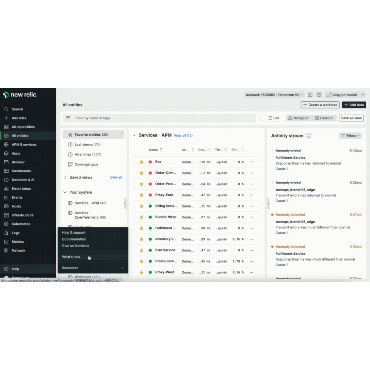 newrelic interface