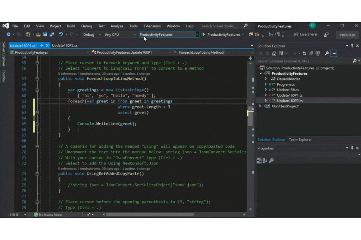 Aperçu de l’interface de Microsoft Visual Studio Code