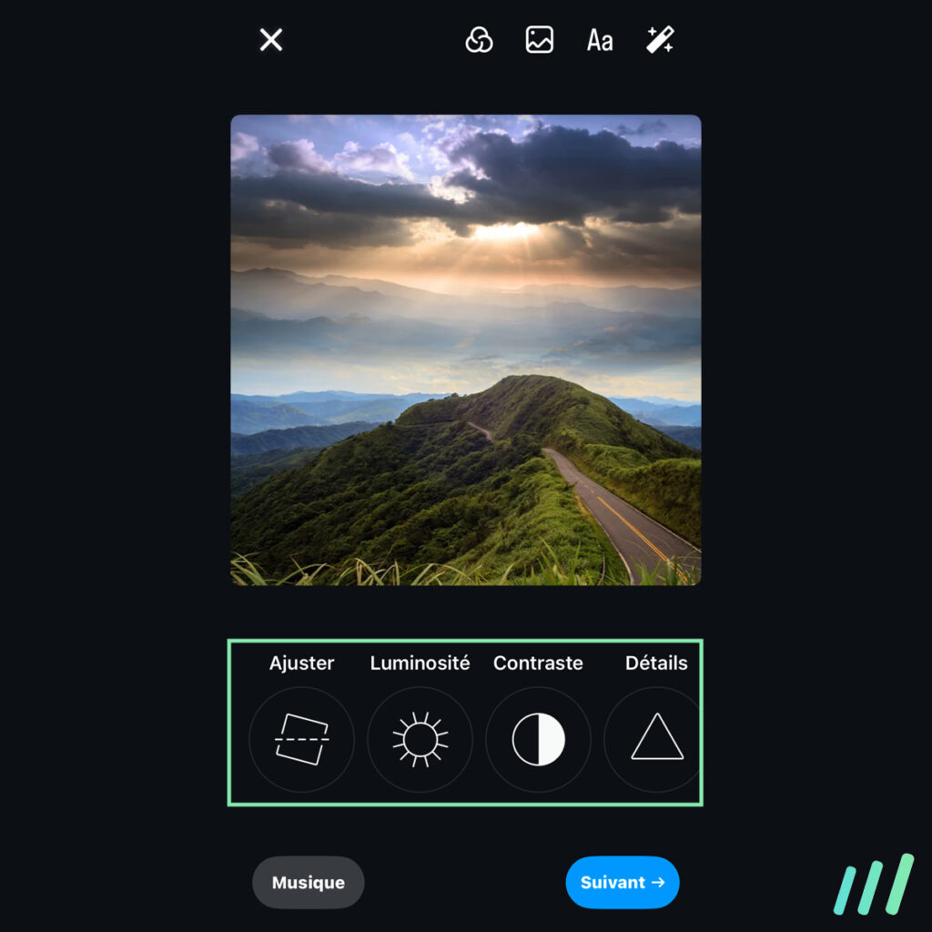 retouche photo instagram