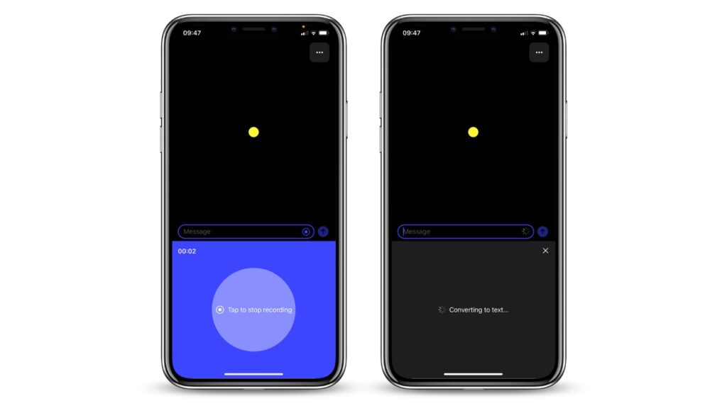 Saisie vocale sur l'application ChatGPT