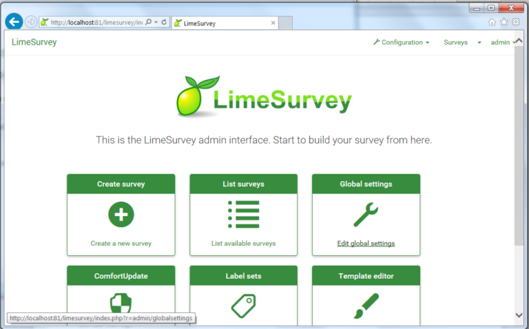 LimeSurvey sur IIS