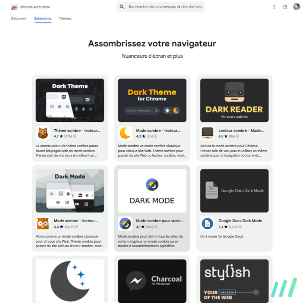 extensions google dark mode