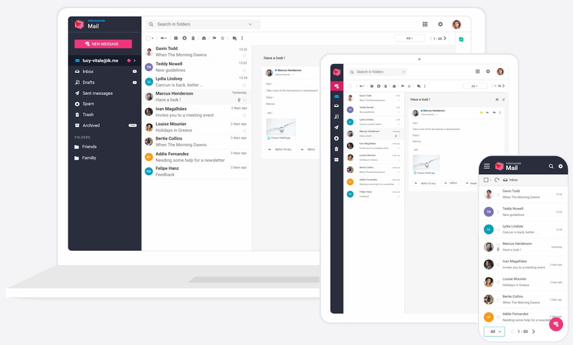 kMail boite mail pro