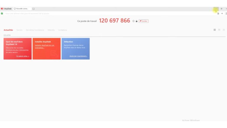 Nouvelles connexions AnyDesk