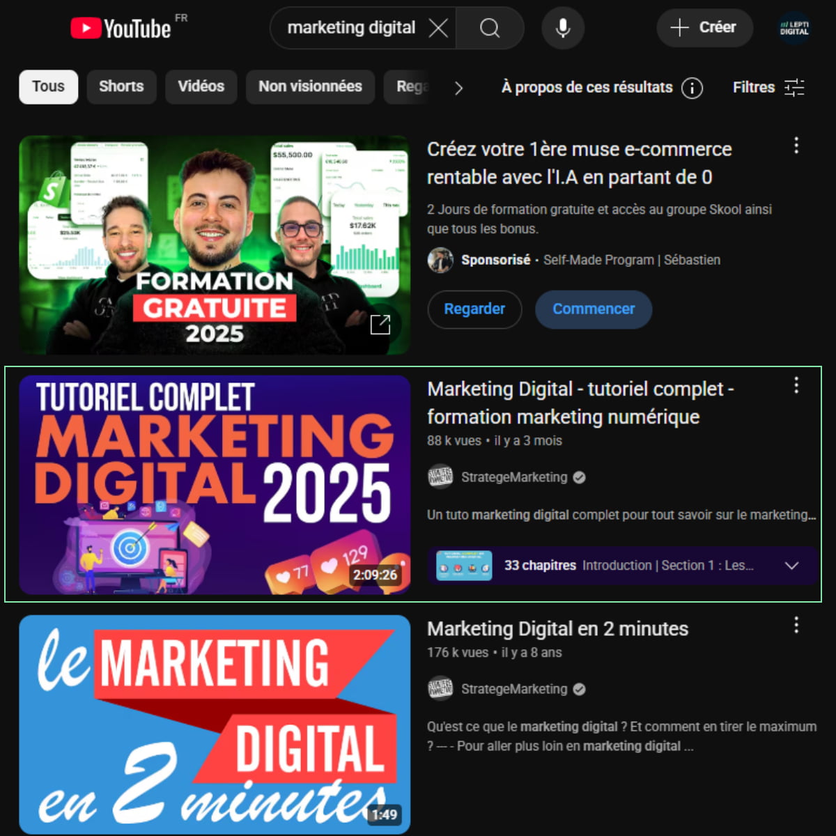 exemple vidéo bien optimisée