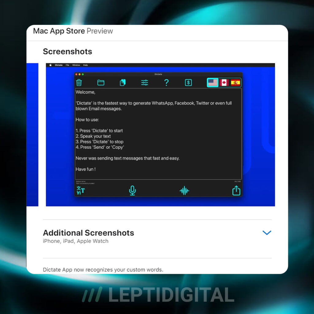 interface dictation ios