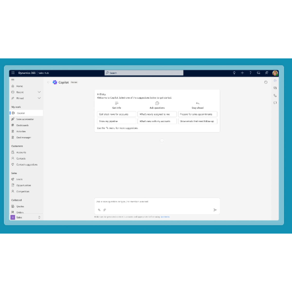 interface microsoft dynamics 365