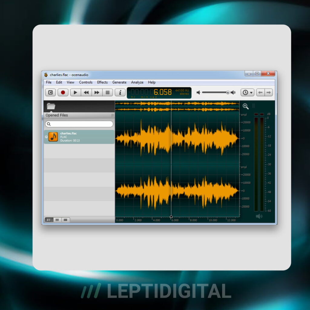 interface ocenaudio