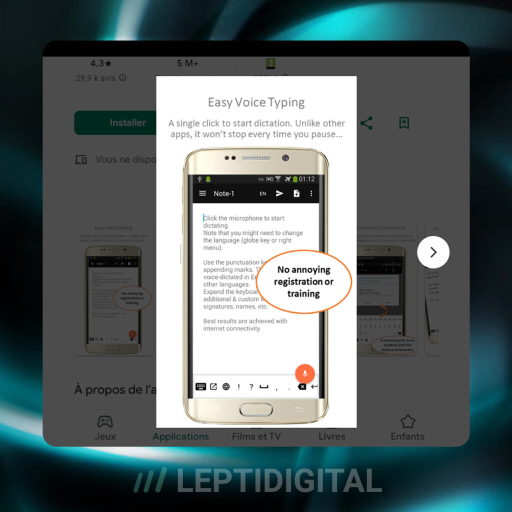 interface speechnotes