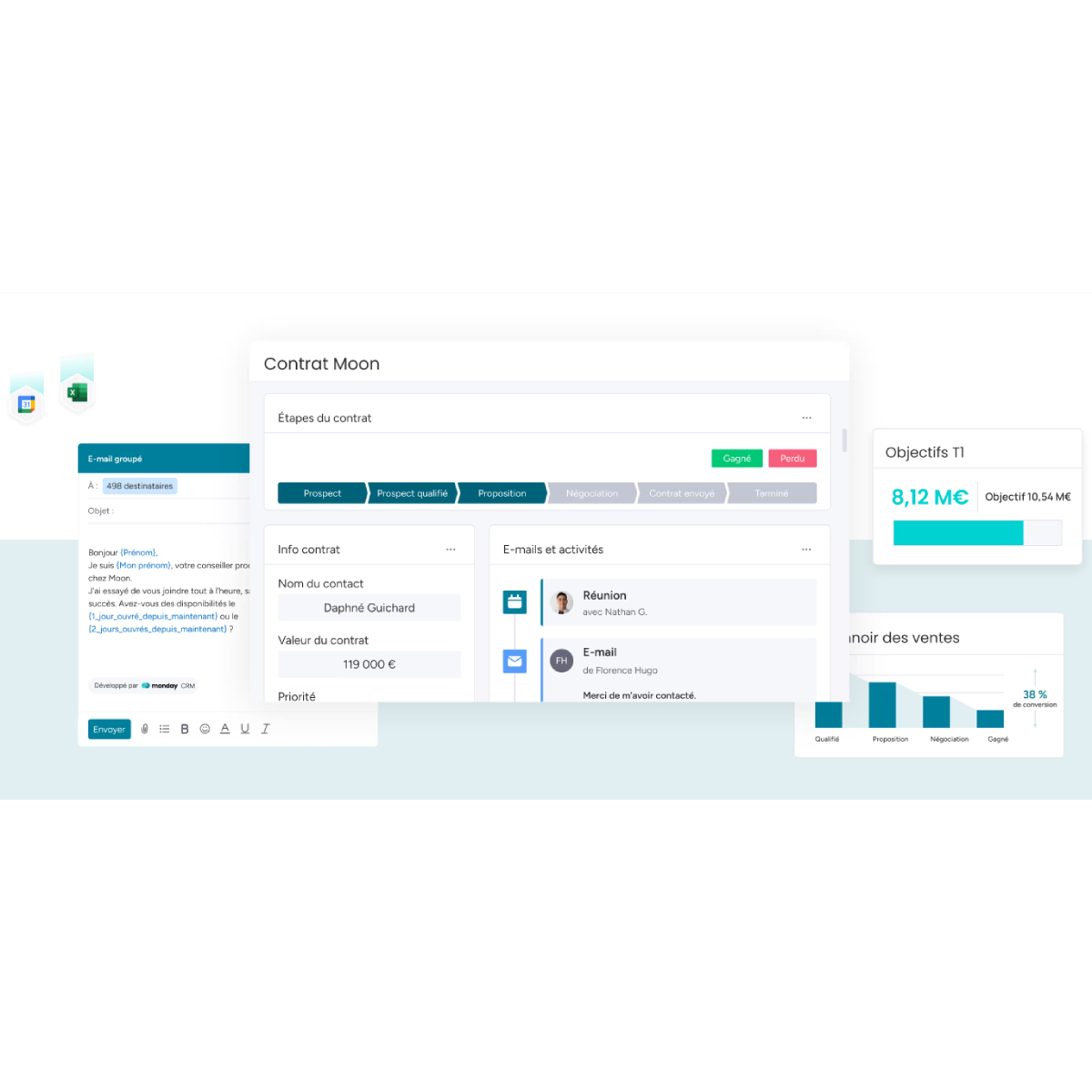 monday crm interface