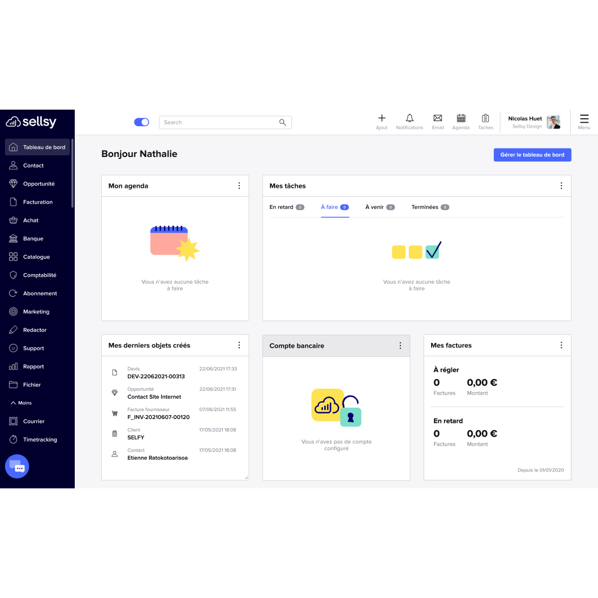 sellsy interface