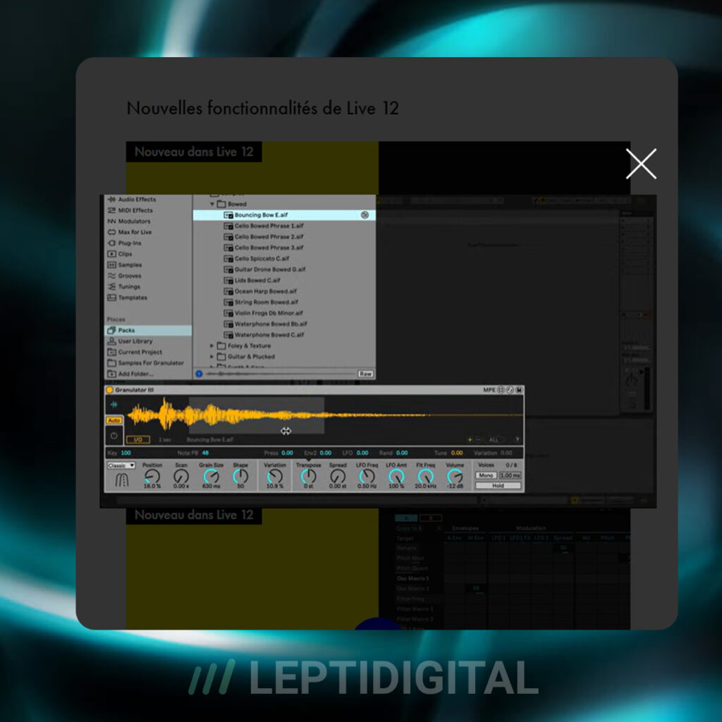 site ableton fonctionnalité