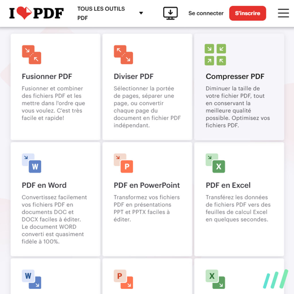 interface ilovepdf