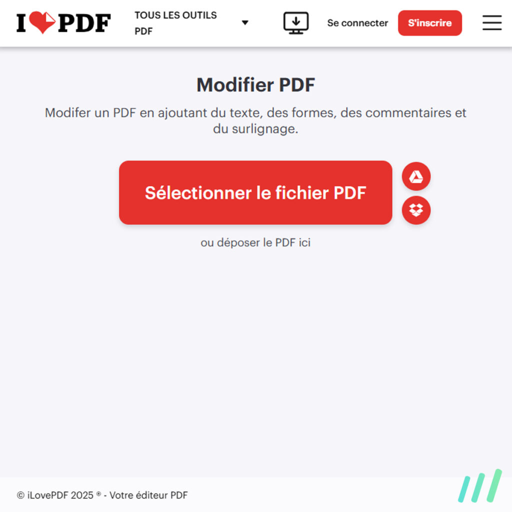 modifier pdf ilovepdf