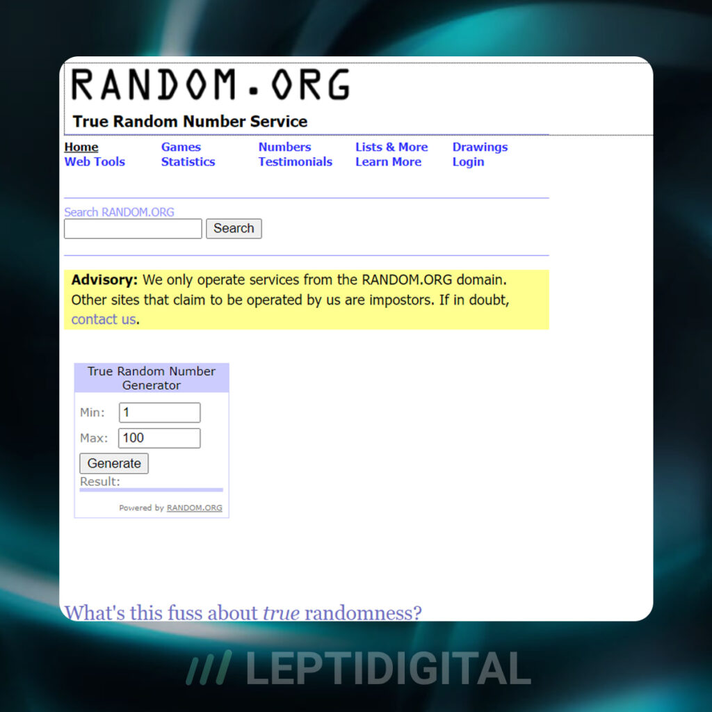 random.org site