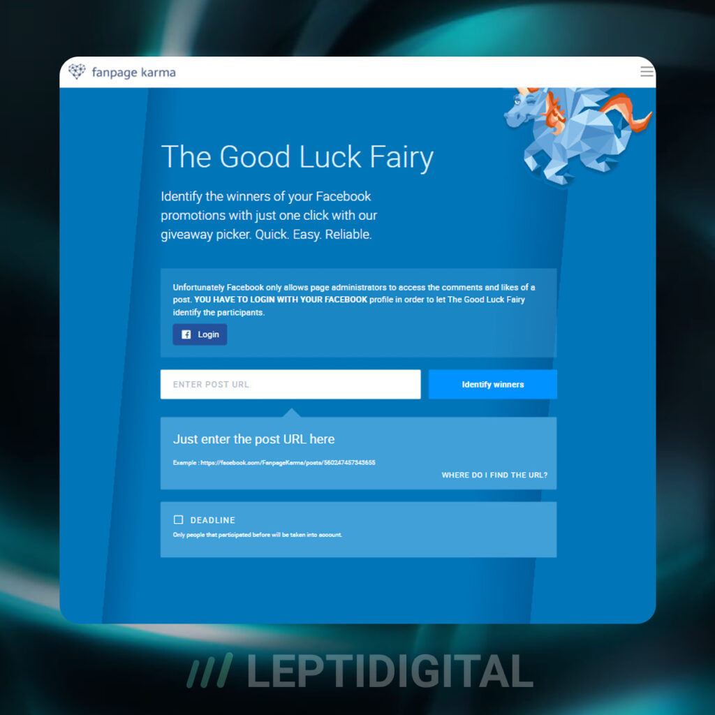 the good luck fairy interface
