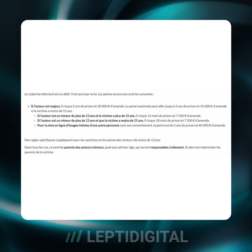 loi cyberhacrèlement