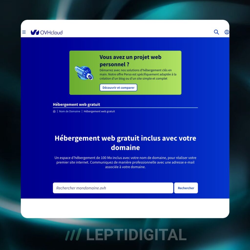 OVH et son offre d'hébergement gratuit