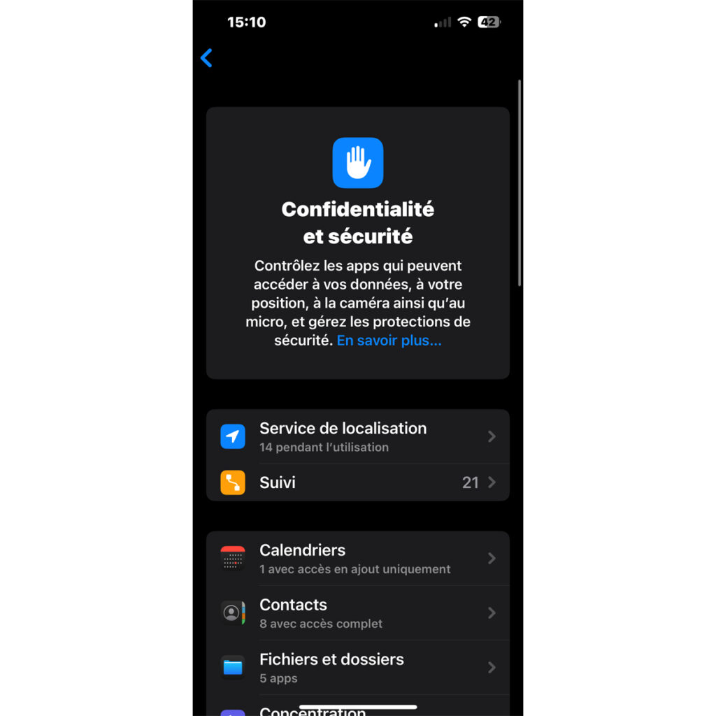 confidentialité sécurité