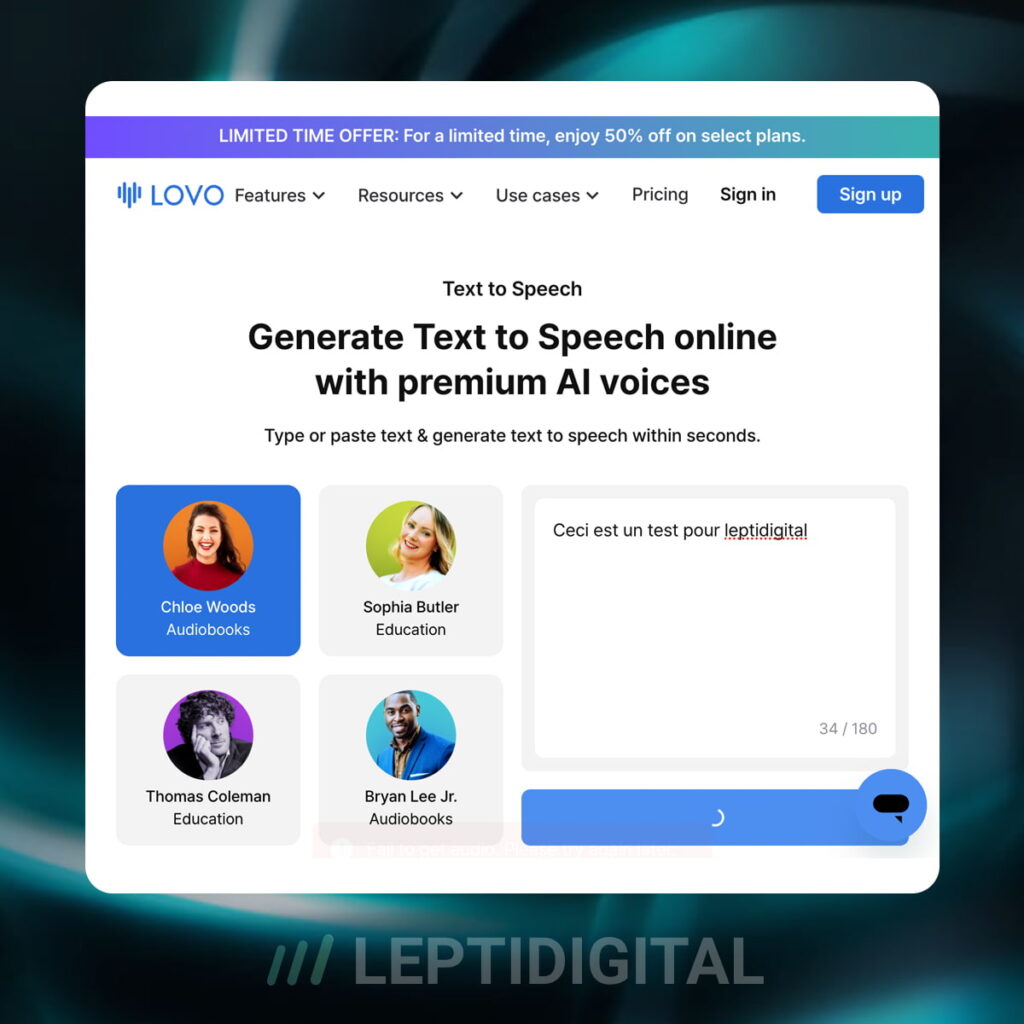 Lovo AI Générateur Voix IA