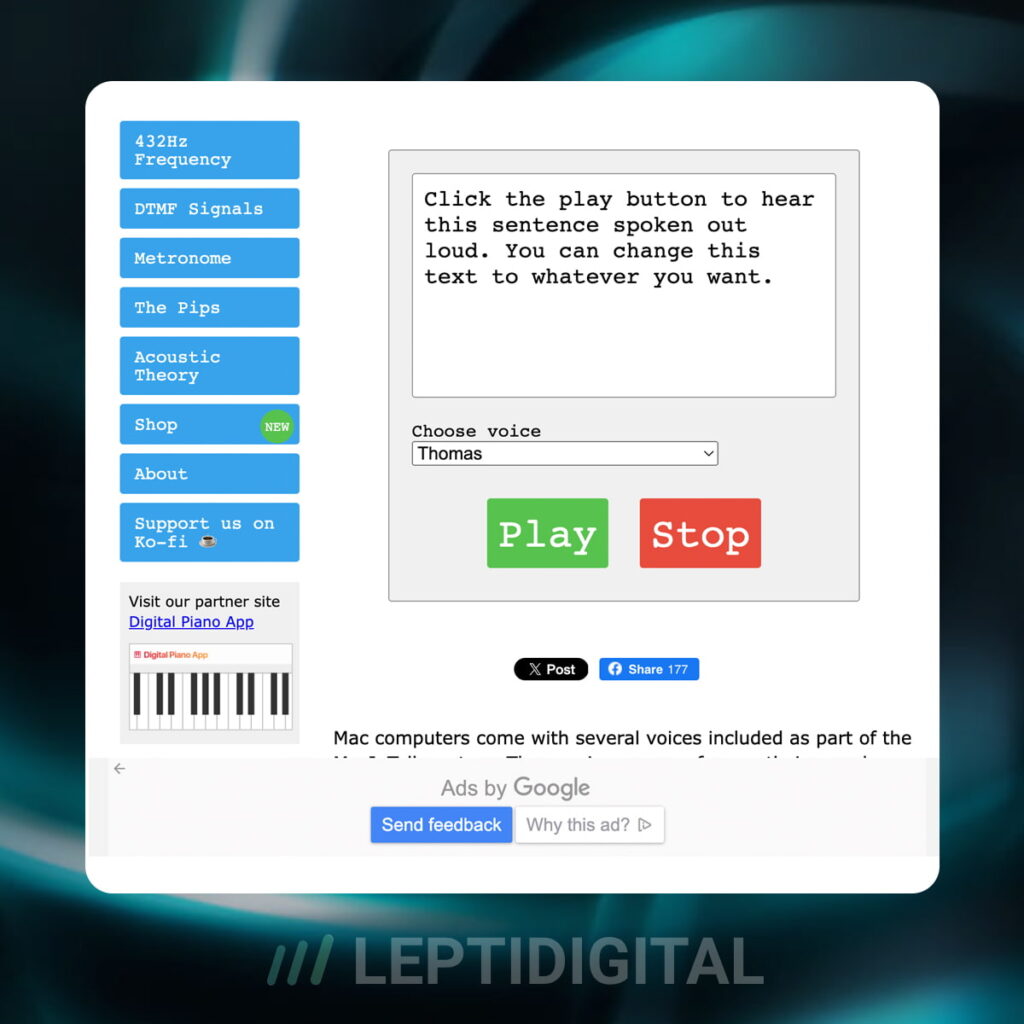 Online Tone Generator Générateur Voix IA