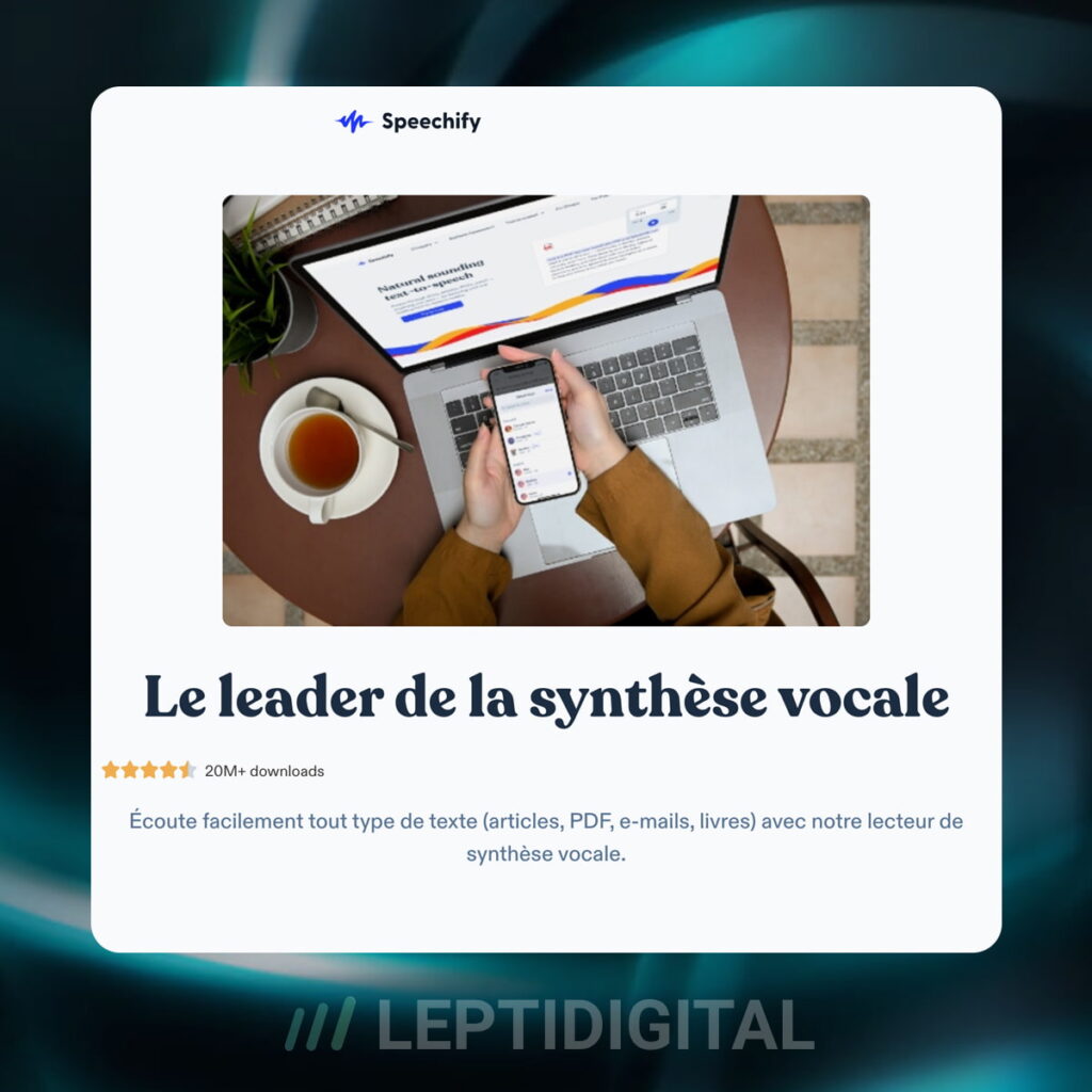 Speechify Générateur Voix IA
